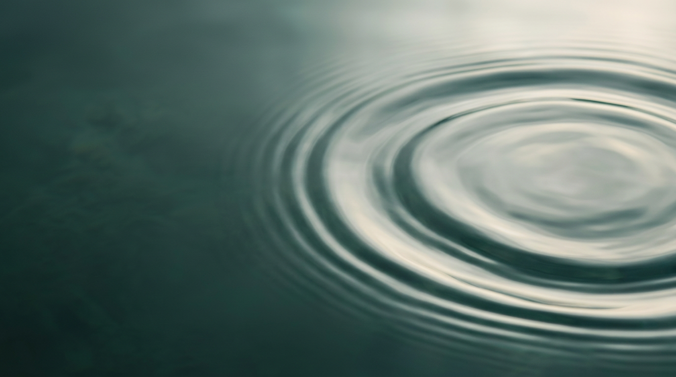 Abstract ripples moving across calm water